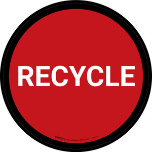 5S Recycle Red Circular - Floor Sign