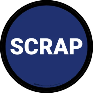 5S Scrap Blue Circular - Floor Sign