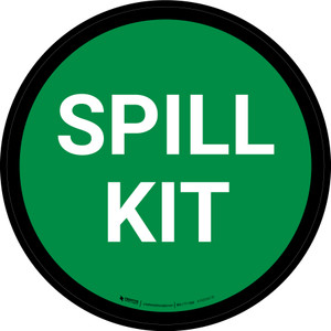 5S Spill Kit Green Circular - Floor Sign 5S Spill Kit Green Circular - Floor Sign