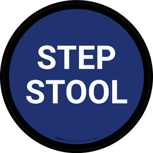 5S Step Stool Blue Circular - Floor Sign