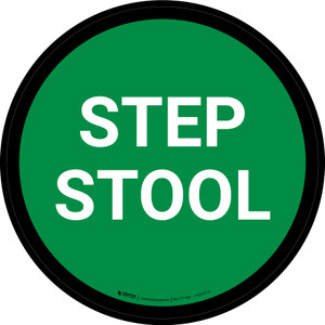 5S Step Stool Green Circular - Floor Sign