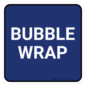 5S Bubble Wrap Blue Square - Floor Sign