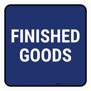5S Finished Goods Blue Square - Floor Sign