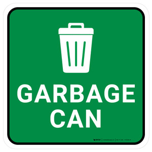5S Garbage Can Square - Floor Sign