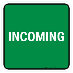 5S Incoming Green Square - Floor Sign