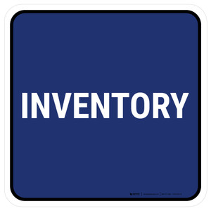 5S Inventory Blue Square - Floor Sign
