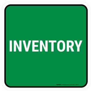 5S Inventory Green Square - Floor Sign