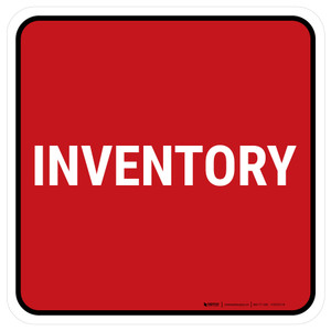 5S Inventory Red Square - Floor Sign