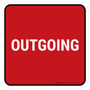 5S Outgoing Red Square - Floor Sign