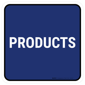 5S Products Blue Square - Floor Sign