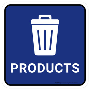 5S Products with icon Square - Floor Sign