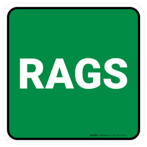 5S Rags Green Square - Floor Sign