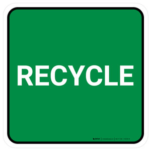 5S Recycle Green Square - Floor Sign