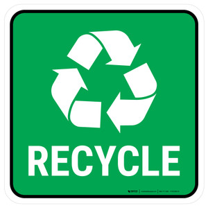 5S Recycle Symbol Square - Floor Sign