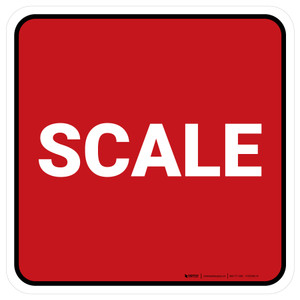 5S Scale Red Square - Floor Sign