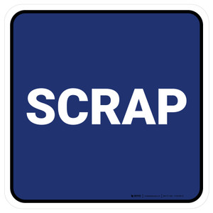 5S Scrap Blue Square - Floor Sign
