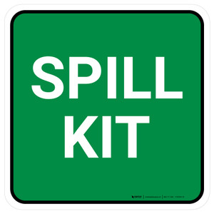 5S Spill Kit Green Square - Floor Sign
