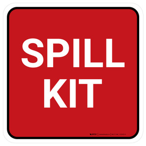 5S Spill Kit Red Square - Floor Sign