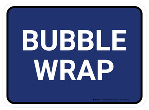 5S Bubble Wrap Blue Rectangle - Floor Sign