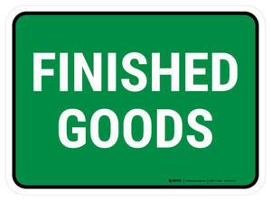 5S Finished Goods Green Rectangle - Floor Sign 5S Finished Goods Green Rectangle - Floor Sign