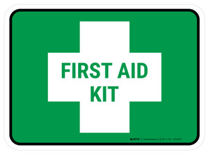 5S First Aid Kit Rectangle - Floor Sign