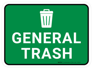 5S General Trash Rectangle - Floor Sign