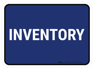5S Inventory Blue Rectangle - Floor Sign