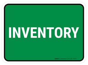 5S Inventory Green Rectangle - Floor Sign