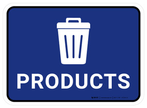 5S Products with icon Rectangle - Floor Sign