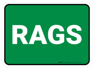 5S Rags Green Rectangle - Floor Sign
