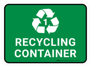 5S Recycling Container 1 Rectangle - Floor Sign