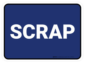5S Scrap Blue Rectangle - Floor Sign