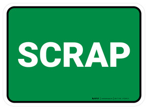 5S Scrap Green Rectangle - Floor Sign