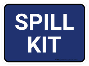 5S Spill Kit Blue Rectangle - Floor Sign