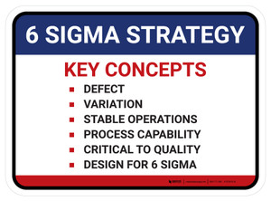 6 Sigma Strategy Rectangle - Floor Sign