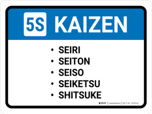 5S Kaizen Landscape - Wall Sign