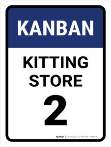 Kanban Kitting store 2 Portrait - Wall Sign