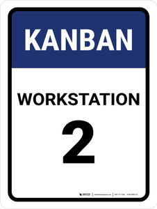 Kanban Workstation 2 Portrait - Wall Sign