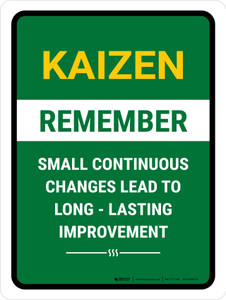 Remember Kaizen Portrait - Wall Sign