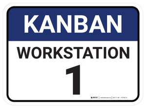 Workstation 1 Rectangle - Floor Sign