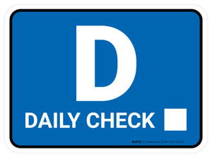 TPM Daily Inspection Rectangle - Floor Sign