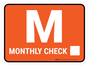TPM Monthly Inspection Rectangle - Floor Sign