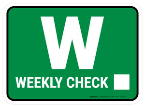 TPM Weekly Inspection Rectangle - Floor Sign