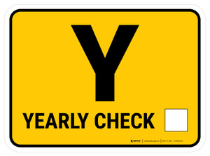 TPM Yearly Inspection Rectangle - Floor Sign