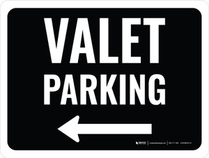 Valet Parking (Left Arrow) Landscape - Wall Sign
