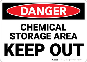 Danger: Chemical Storage Area Keep Out - Wall Sign