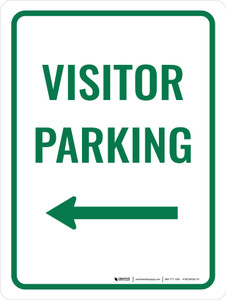 Visitor Parking (Left Arrow) Portrait - Wall Sign
