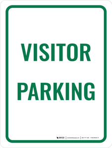 Visitor Parking Green Portrait - Wall Sign
