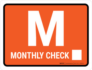 TPM Monthly Inspection Landscape - Wall Sign