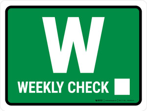 TPM Weekly Inspection Landscape - Wall Sign